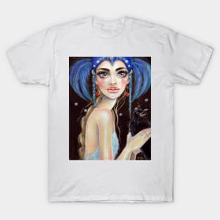 Lenore & the Three Eyed Raven, Original art, PopSurrealism T-Shirt